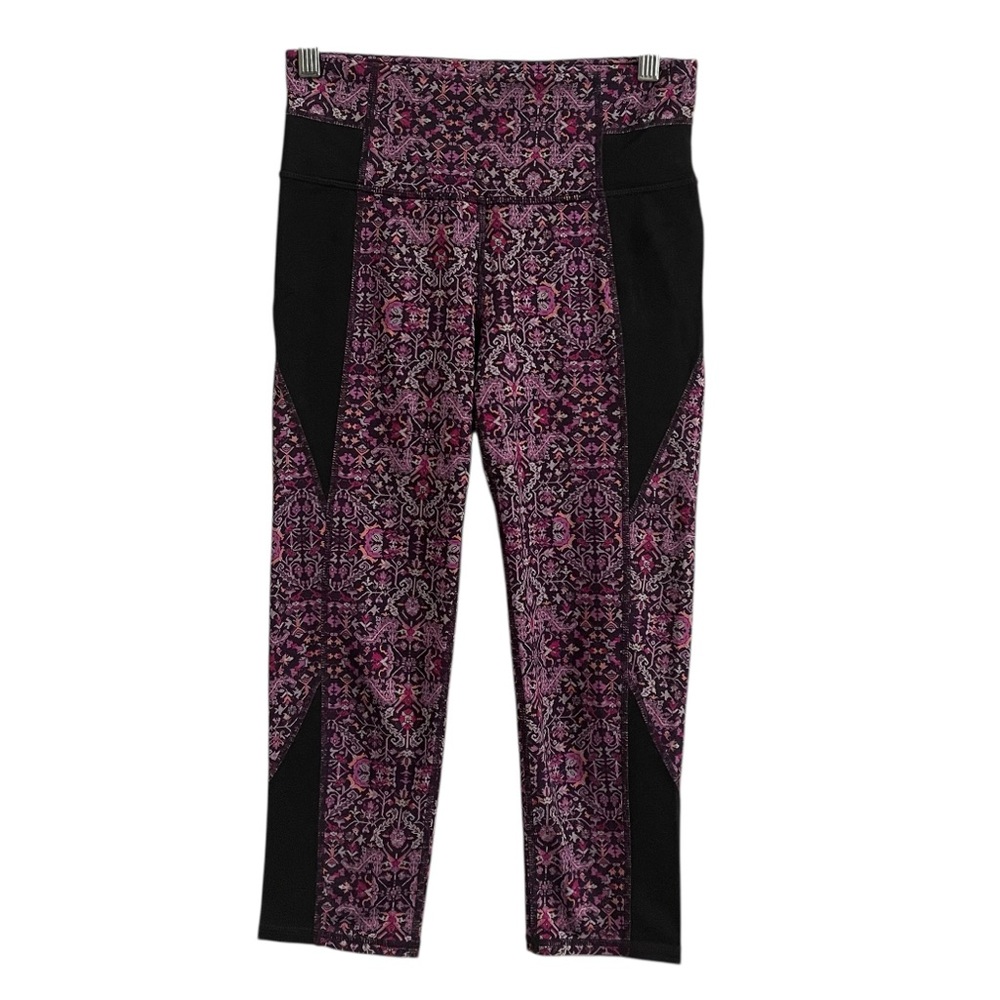Athleta High Rise Chaturanga Athletic Cropped Pattern Leggings Small